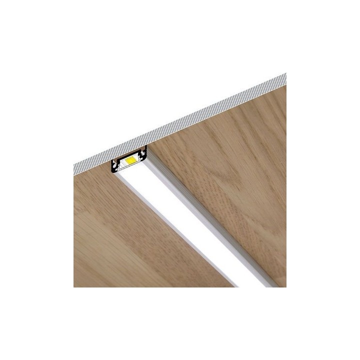 Miidex - Profilé Plat Aluminium Anodisé 1m pour bandeaux LED 10mm - Réf : 9830