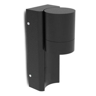 Miidex Lighting - Applique Murale Cylindrique Noir GU10 x1 - Réf : 100942