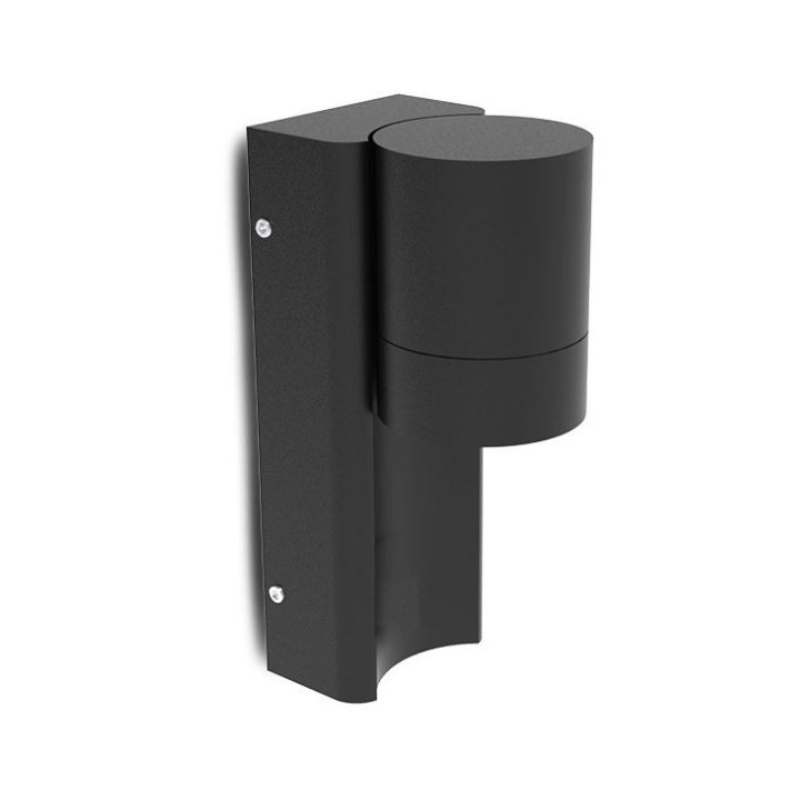 Miidex Lighting - Applique Murale Cylindrique Noir GU10 x1 - Réf : 100942