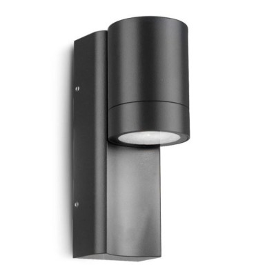 Miidex Lighting - Applique Murale Cylindrique Noir GU10 x1 - Réf : 100942