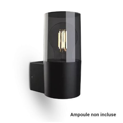 Miidex Lighting - Applique Murale Cylindrique Noir E27 x1 - Réf : 100938
