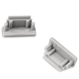 Miidex - Terminaison Gris pour Profilé Plat 14.4mm Pack de 2 - Réf : 9899