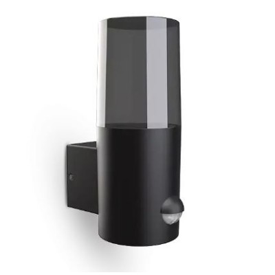 Miidex Lighting - Applique Murale Cylindrique Noir + Détecteur IR E27 x 1 - Réf : 100939