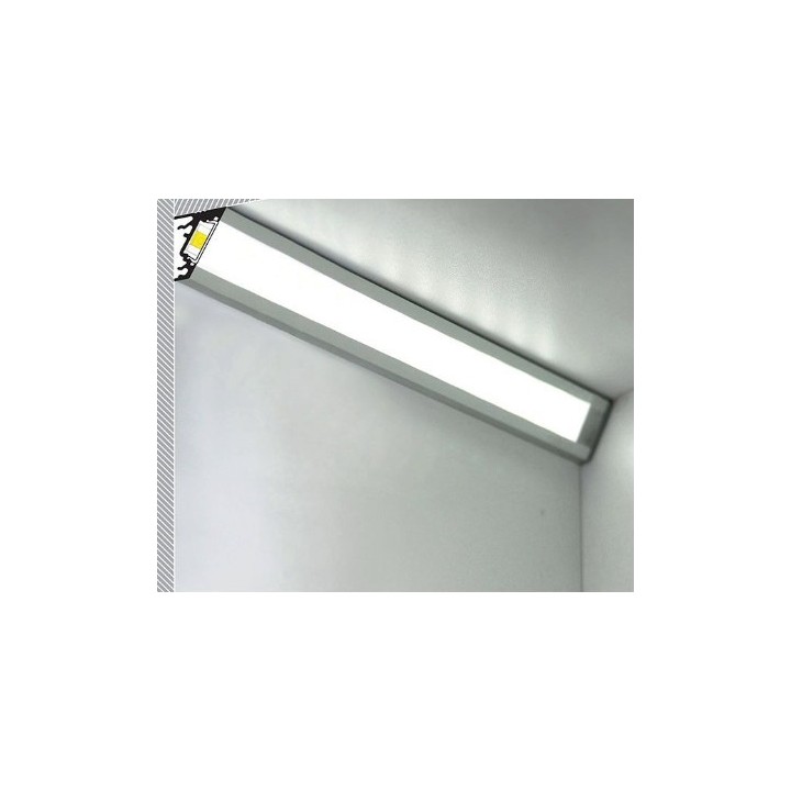Miidex - Profilé Angle 30/60° Aluminium Anodisé 1m pour bandeaux LED 10mm - Réf : 9826