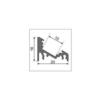 Miidex - Profilé Angle 30/60° Aluminium Anodisé 1m pour bandeaux LED 10mm - Réf : 9826