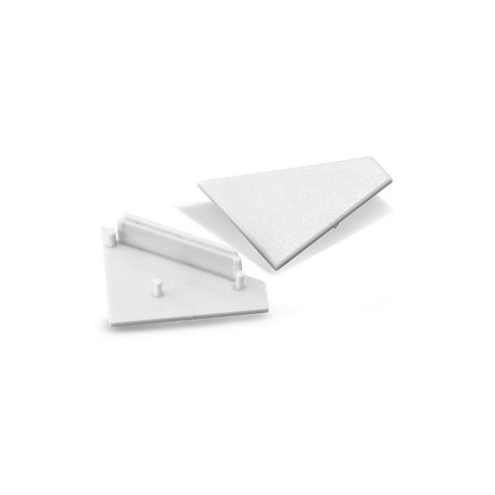 Miidex - Terminaison Gris pour Profilé Angle 30/60° Pack 2 - Réf : 9869
