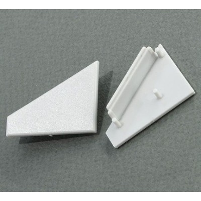 Miidex - Terminaison Gris pour Profilé Angle 30/60° Pack 2 - Réf : 9869