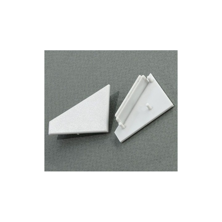 Miidex - Terminaison Gris pour Profilé Angle 30/60° Pack 2 - Réf : 9869