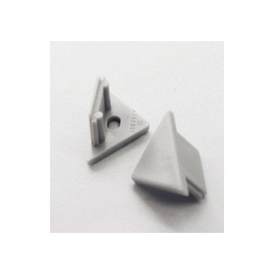 Miidex - Terminaison Gris pour Profilé Angle 45° Pack de 2 - Réf : 9870