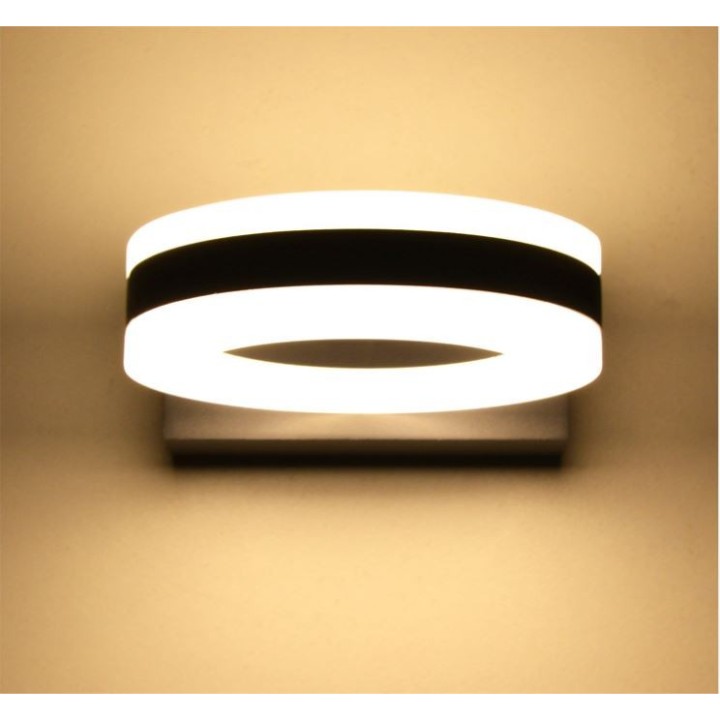 Miidex Lighting - Applique Murale LED 12W rond 4000K Gris Anthracite IP54 - Réf : 67751