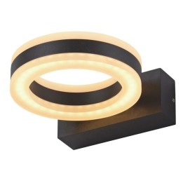 Miidex Lighting - Applique Murale LED 12W rond 4000K Gris Anthracite IP54 - Réf : 67751