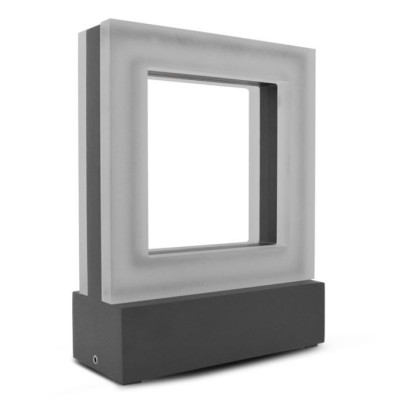 Miidex Lighting - Applique Murale LED 12W carré 4000K Gris Anthracite IP54 - Réf : 67753
