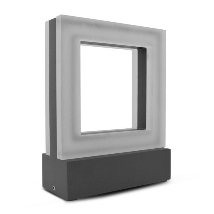 Miidex Lighting - Applique Murale LED 12W carré 4000K Gris Anthracite IP54 - Réf : 67753