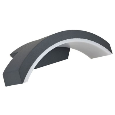 Miidex Lighting - Applique Murale Curviligne LED 7,5W 4000K Gris Anthracite IP54 - Réf : 67783