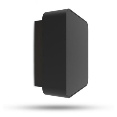 Miidex Lighting - Applique Murale LED carrée 10W 3000K Noir IP65 - Réf : 100807