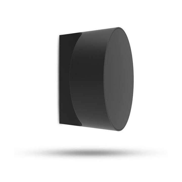 Miidex Lighting - Applique Murale LED ronde 10W 3000K Noir IP655 - Réf : 100810