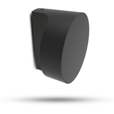 Miidex Lighting - Applique Murale LED ronde 10W 3000K Noir IP655 - Réf : 100810