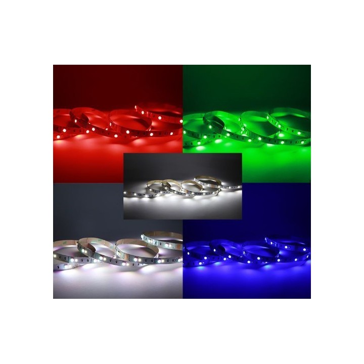 Miidex - Bandeau LED RGB+6000K - 5m - 60 LED/m - 9W/m - IP67 - 24V - Réf : 100433