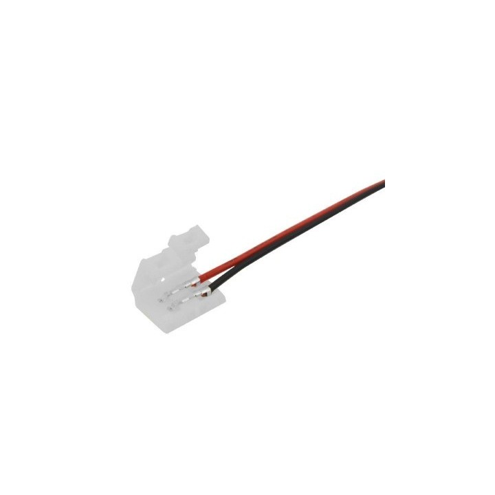 Miidex Lighting - Câble Double Connecteur Monocolor IP20 pour bandeaux LED 10 mm - Réf : 100877
