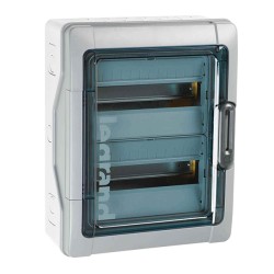 Legrand - Coffret Plexo étanche - IP 65 - IK 09 - 2x12 modules avec borniers de Terre et de Neutre - Réf : 601832