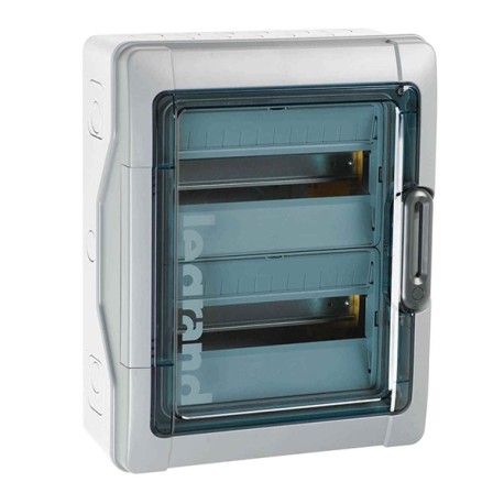 Legrand - Coffret Plexo étanche - IP 65 - IK 09 - 2x12 modules avec borniers de Terre et de Neutre - Réf : 601832