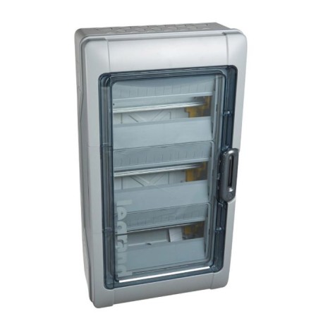 Legrand - Coffret Plexo étanche - IP 65 - IK 09 - 3x12 modules avec borniers de Terre et de Neutre - Réf : 601833