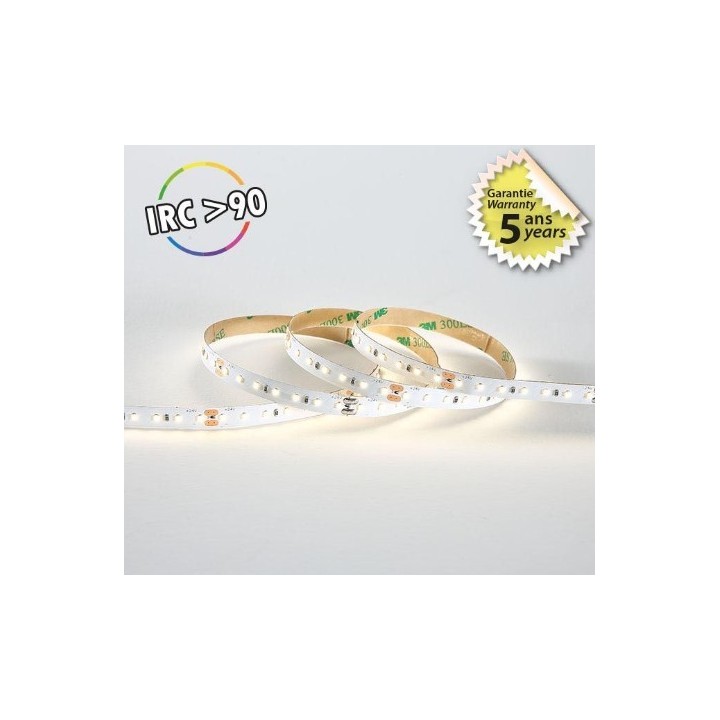 Miidex Lighting - Bandeau LED - 4000K - 5 m - 120 LED/m - 10W/m - IP20 - 24V - IRC90 - Réf : 100706