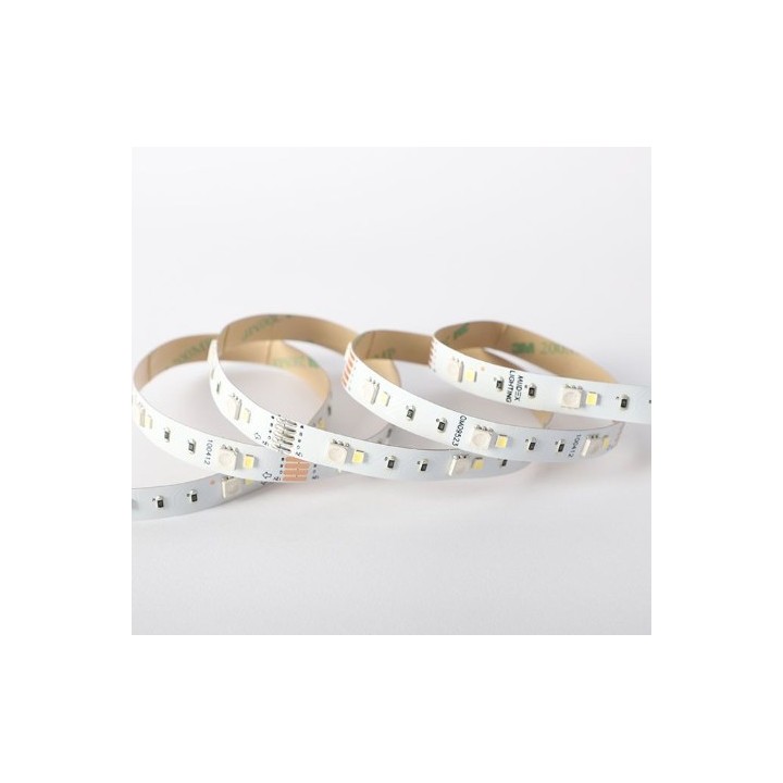 Miidex Lighting - Bandeau LED RGB+4000K - 5m - 60 LED/m 3,5W/m IP20 - 24V - Garantie 5 ans - Réf : 100709
