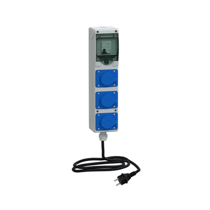 Schneider - Kaedra - Coffret de chantier 3 prises 16A NF avec cordon - Réf : PFR10101