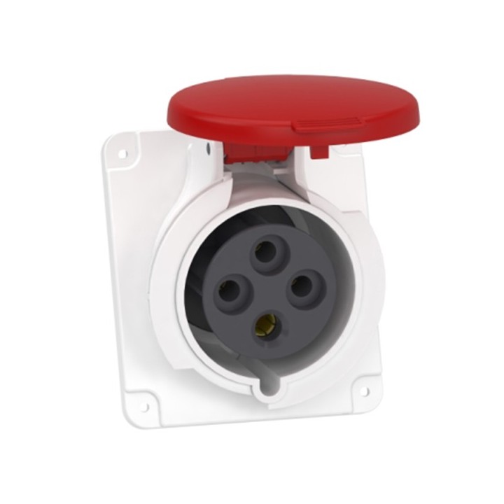 Schneider - Mureva - Socle prise industrielle - 32A - IP44 - 380 - 4P - vis - Réf : PKF32F434