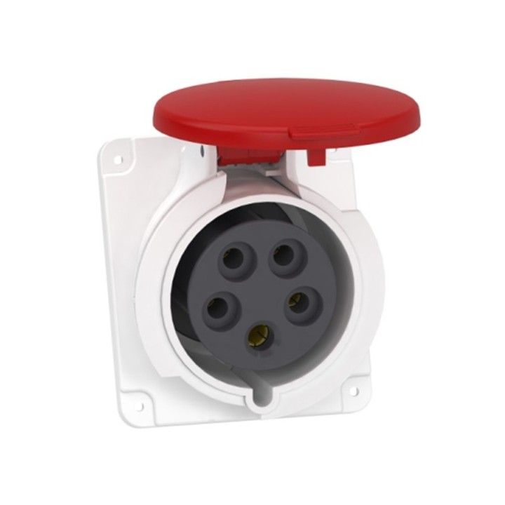 Schneider Mureva - Socle prise industrielle - 32A - IP44 - 380 - 5P - vis - Réf : PKF32F435