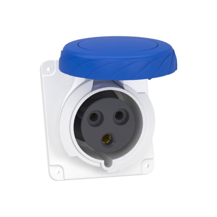 Schneider Mureva - Socle prise industrielle - 32A - IP67 - 220 - 3P - vis - Réf : PKF32F423