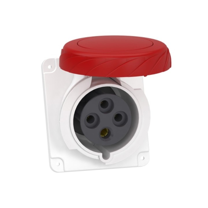 Schneider Mureva - Socle prise industrielle - 32A - IP67 - 380 - 4P - vis - Réf : PKF32F734