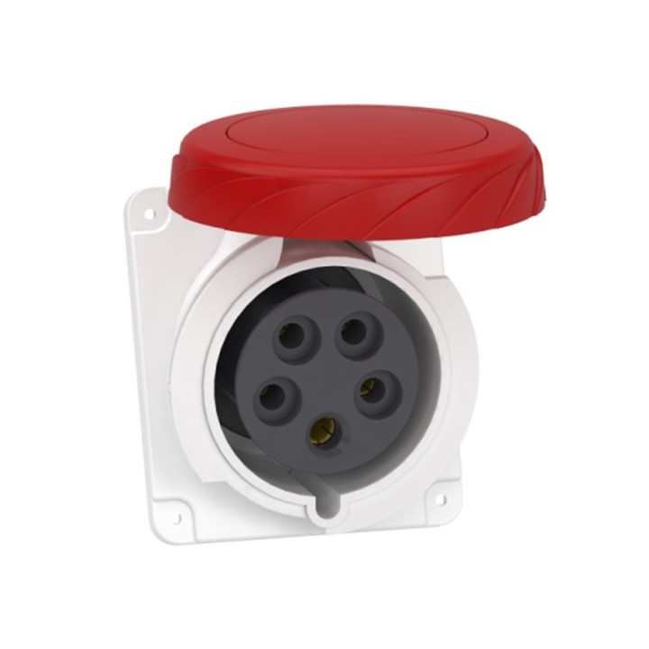Schneider Mureva - Socle prise industrielle - 32A - IP67 - 380 - 5P - vis - Réf : PKF32F735