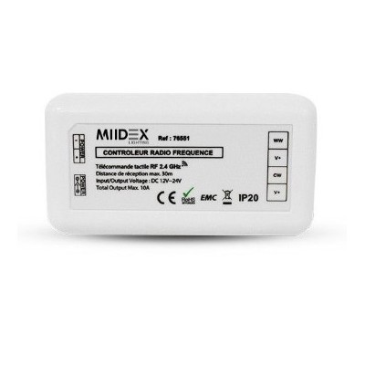 Miidex Lighting - Contrôleur CCT pour bandeaux LED 12V/24V - réf : 76551
