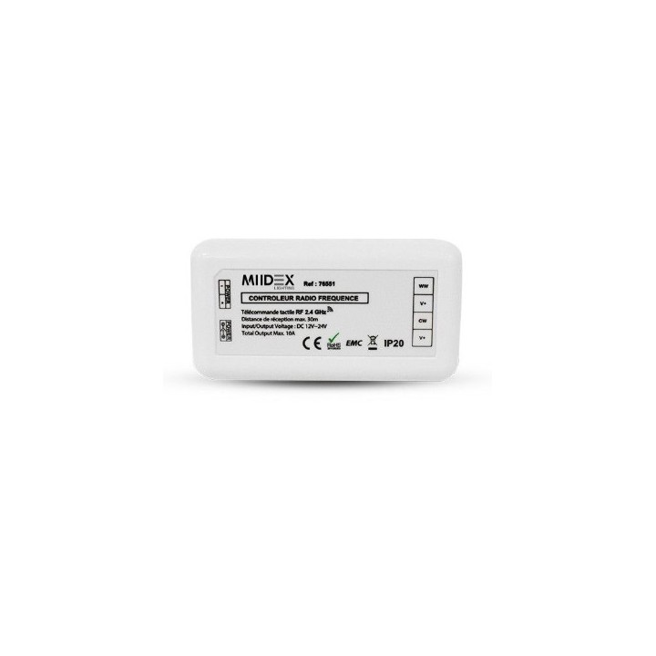 Miidex Lighting - Contrôleur CCT pour bandeaux LED 12V/24V - réf : 76551