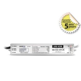 Miidex Lighting - Alimentation pour LED 45W - 24V DC - IP67 - Garantie 5 ans - Réf : 100468