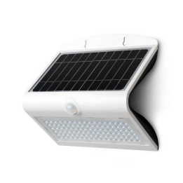 Miidex Lighting - Applique murale LED solaire 8W 4000°k blanc + détecteur - Réf : 70476