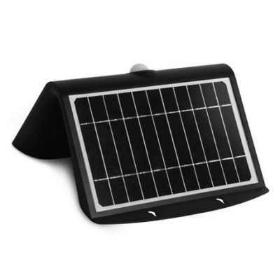 Miidex Lighting - Applique Murale LED Solaire 8W 4000K Noir + Détecteur - Réf : 70477