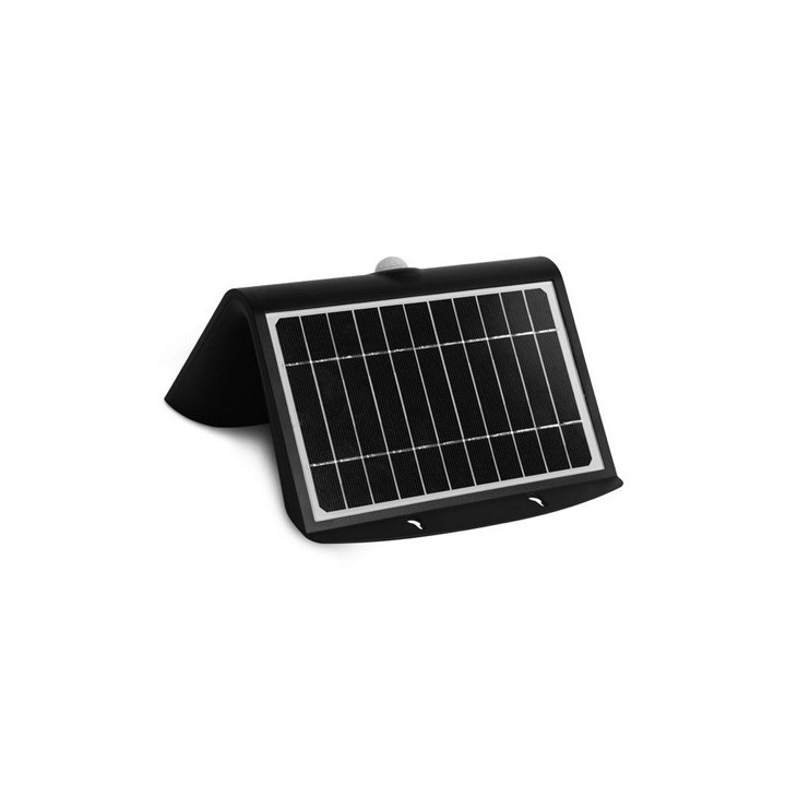 Miidex Lighting - Applique Murale LED Solaire 8W 4000K Noir + Détecteur - Réf : 70477