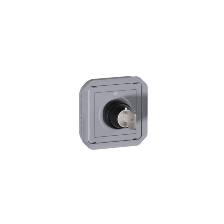 Legrand - Inter à clé - 3A - 250 V Ronis n°455 Prog Plexo composable gris - 2 positions - Réf : 069534L