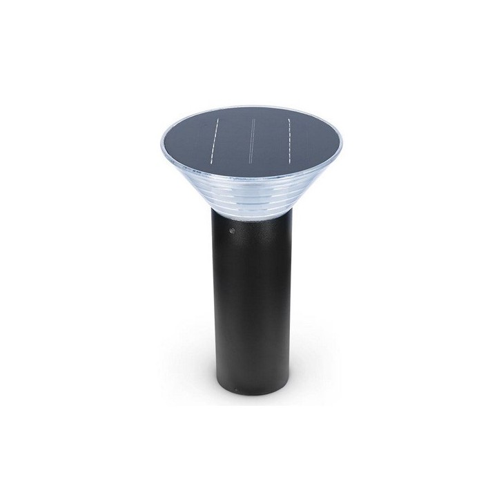 Miidex Lighting - Potelet Solaire Conique LED 4W 4000K Noir 380mm - Réf : 70905