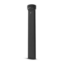 Miidex Lighting - Potelet Solaire LED Rond 6W 3000K Noir 950 mm + Détecteur IR - Réf : 100811