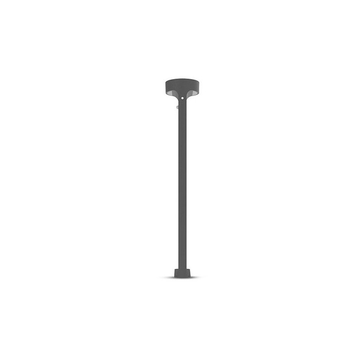 Miidex Lighting - Potelet Solaire LED Rond 6W 3000K Noir 950 mm + Détecteur IR - Réf : 100811