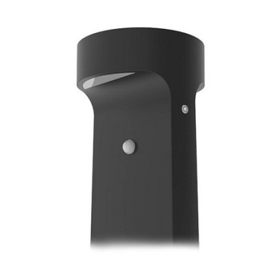 Miidex Lighting - Potelet Solaire LED Rond 6W 3000K Noir 950 mm + Détecteur IR - Réf : 100811