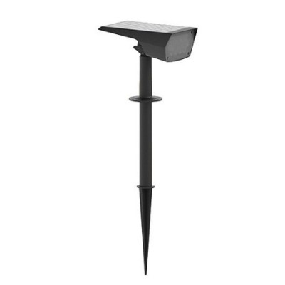 Miidex Lighting - Projecteur Piquet LED Solaire Carré 2W 3000K Noir 480 mm IP65 - Réf : 100813