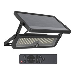 Miidex Lighting - Projecteur Exterieur LED Solaire Noir 8W 3000K IP65 + Détecteur IR + Télécommande - Réf : 100676