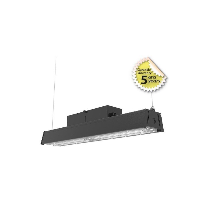 Miidex Lighting - Lampe industrielle LED Intégrées Noir 100W 4000K - Garantie 5 ans - Réf : 100903
