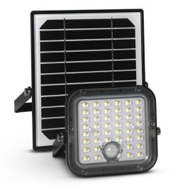 Miidex Lighting - Projecteur LED Solaire Asymétrique avec Détecteur IR 10W 3000K IP65 + Télécommande - Réf : 100751