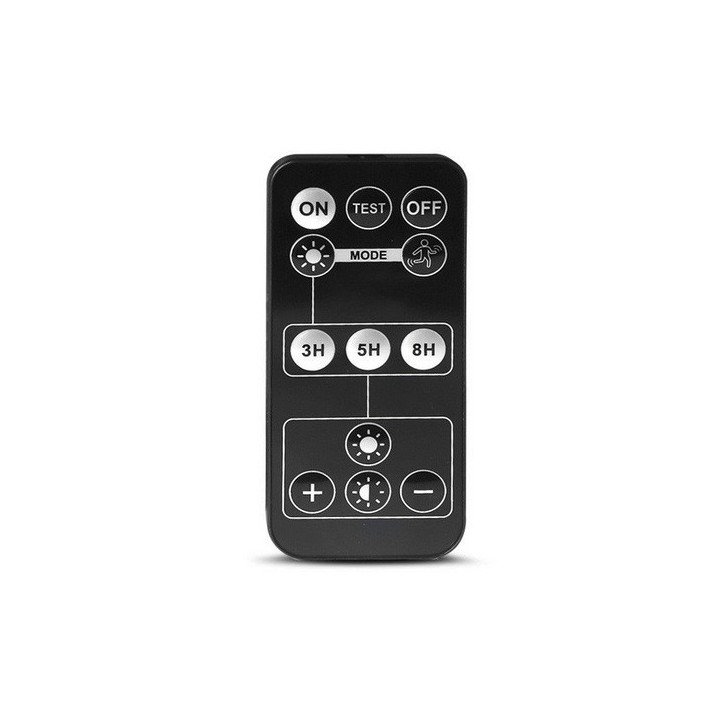 Miidex Lighting - Projecteur LED Solaire Asymétrique avec Détecteur IR 10W 3000K IP65 + Télécommande - Réf : 100751